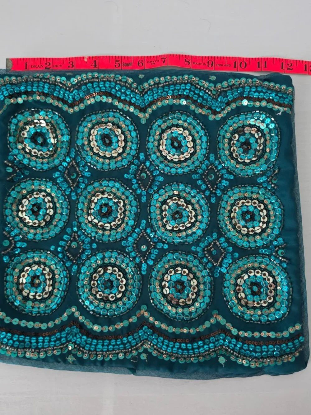 Pier 1 Sequined Teal 12x12 Pillow Cover